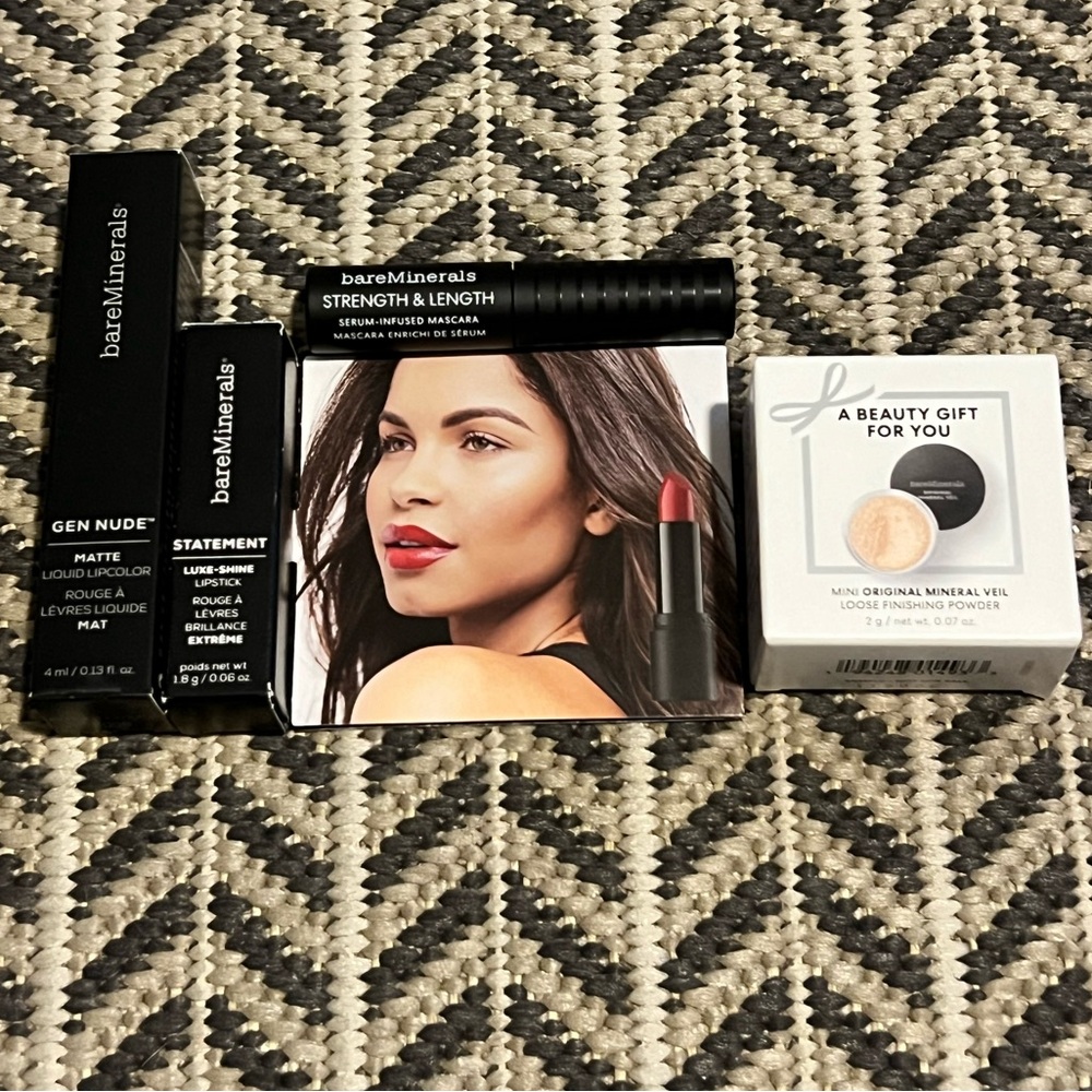 bareMinerals Gen Nude Matte Liquid Lipcolor in Infamous + Sampler Pack (4 items)